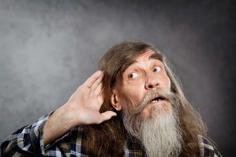 Man with hearing loss