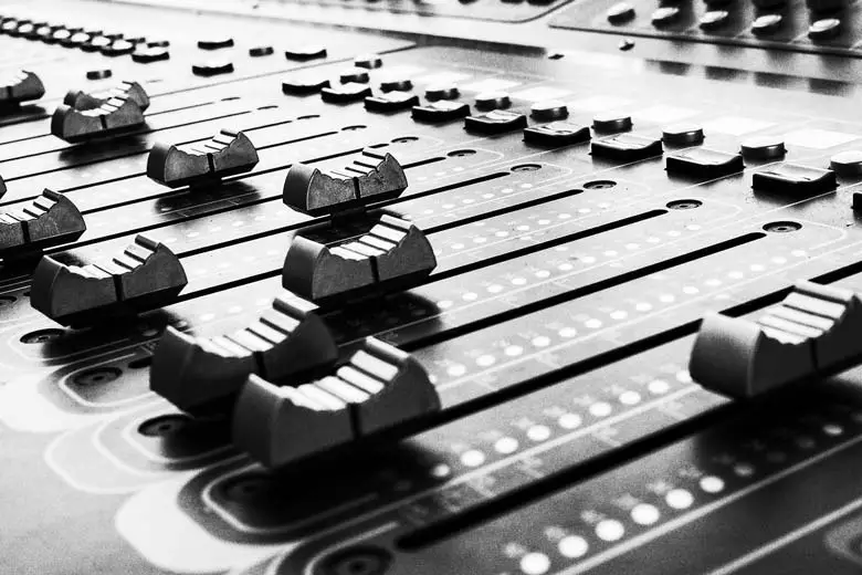 Mixer used in combination with audio interface