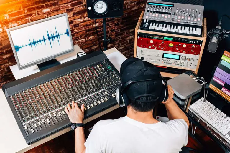 Audio mixing studio