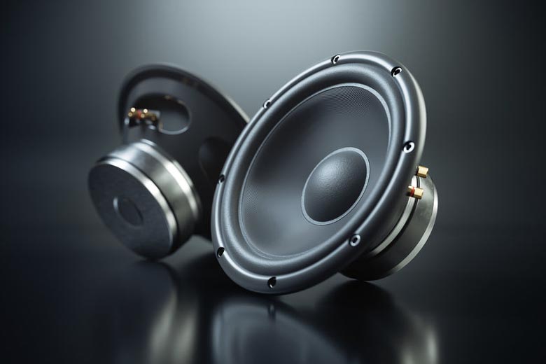 A pair of car speakers