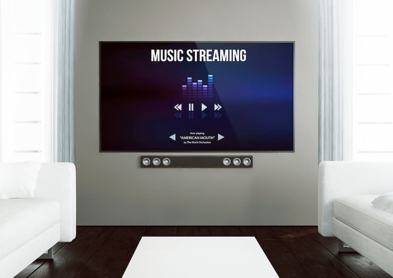 Music streaming on TV sound system