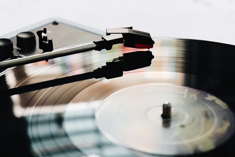 Playing vinyl record